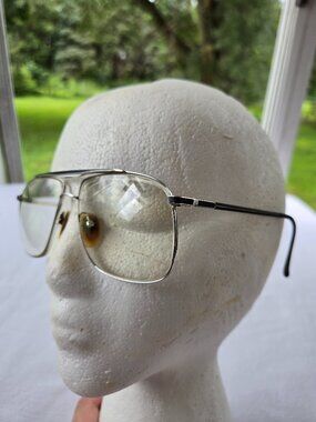 Vintage Marchon Silver Aviator Glasses M280 Chrome/Grey 140 58-15 size
